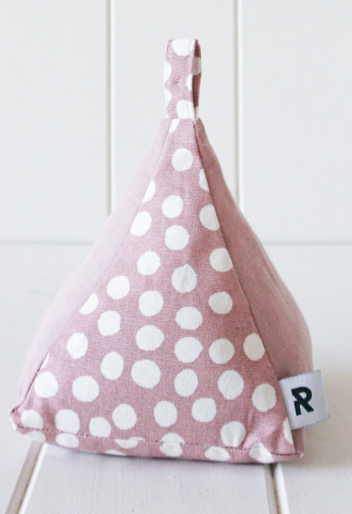 Door Stop - Antique - Pink Polka Dot