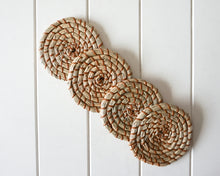 Load image into Gallery viewer, Handwoven Seagrass Coasters- Set of 4
