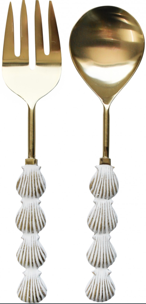 Salad Servers Shell Handle