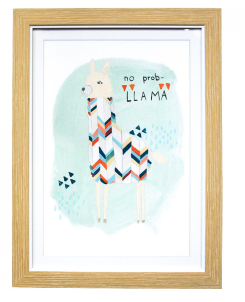 No Probllama Framed Print