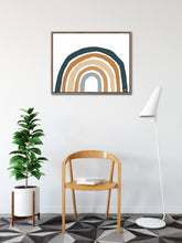 Load image into Gallery viewer, Mustard/Green Rainbow Framed Print - 90x70
