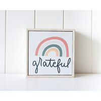 Grateful Coloured Rainbow - Framed Canvas