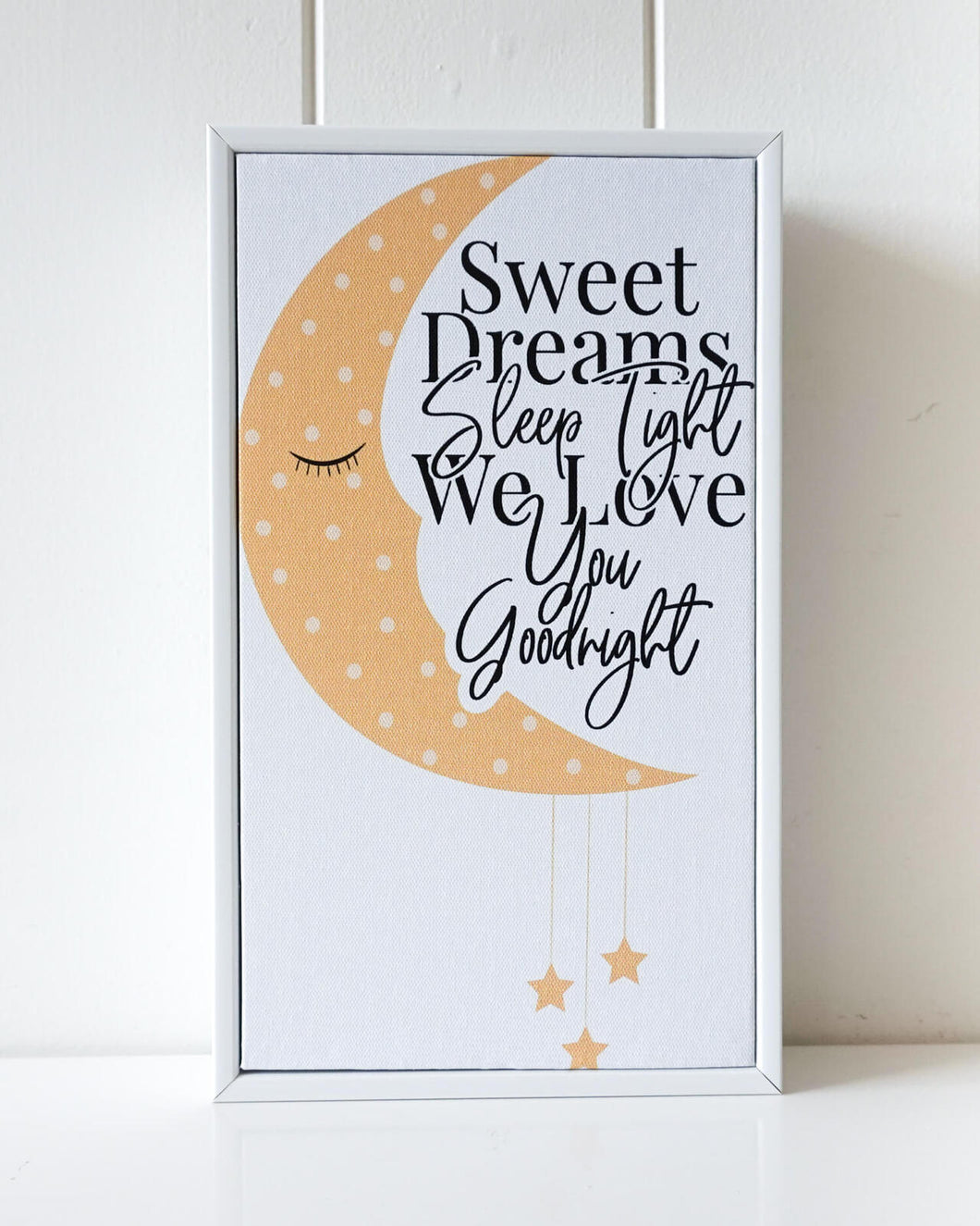 Framed Canvas - Sweet Dreams - Yellow Moon